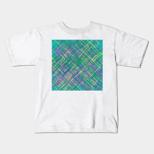 Abstract Diagonal Line Pattern Kids T-Shirt